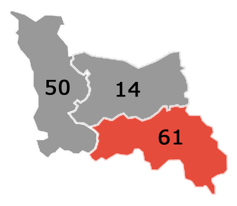 CALVADOS (14) MANCHE (50) ORNE (61)